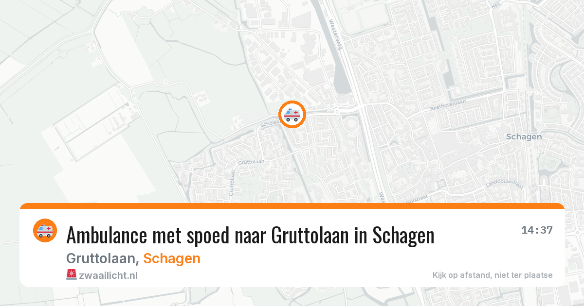 Ambulance met spoed naar Gruttolaan in Schagen — 13 jun 2026