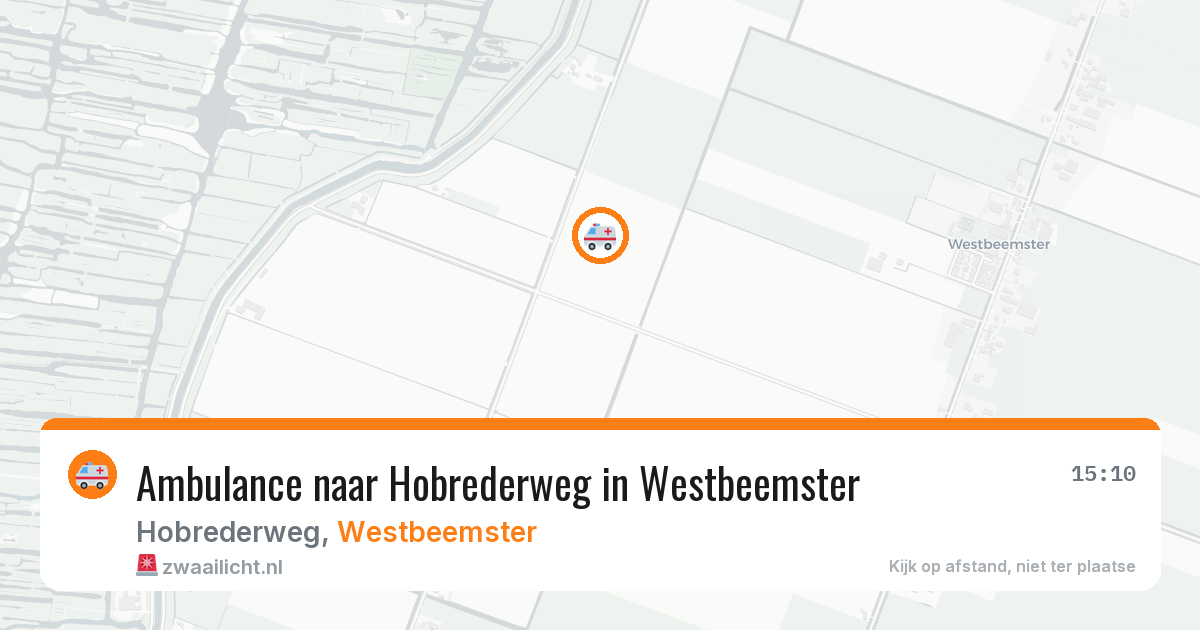 Ambulance naar Hobrederweg in Westbeemster — 20 mei 2026