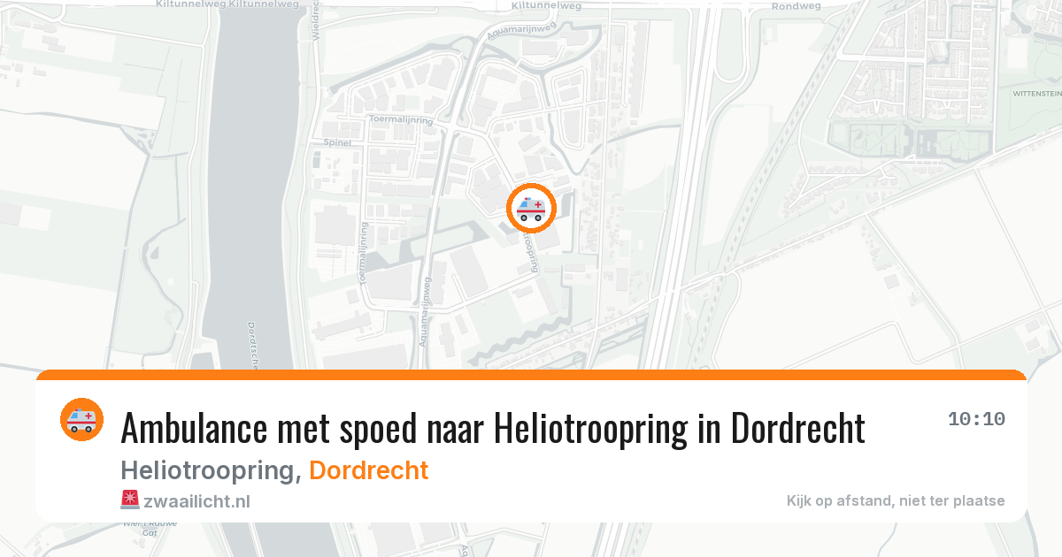 Ambulance met spoed naar Heliotroopring in Dordrecht — 20 jul 2026
