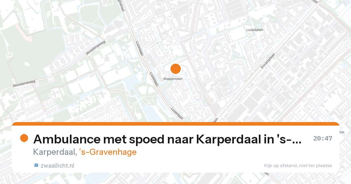 Ambulance met spoed naar Karperdaal in 's-Gravenhage — 26 aug 2026