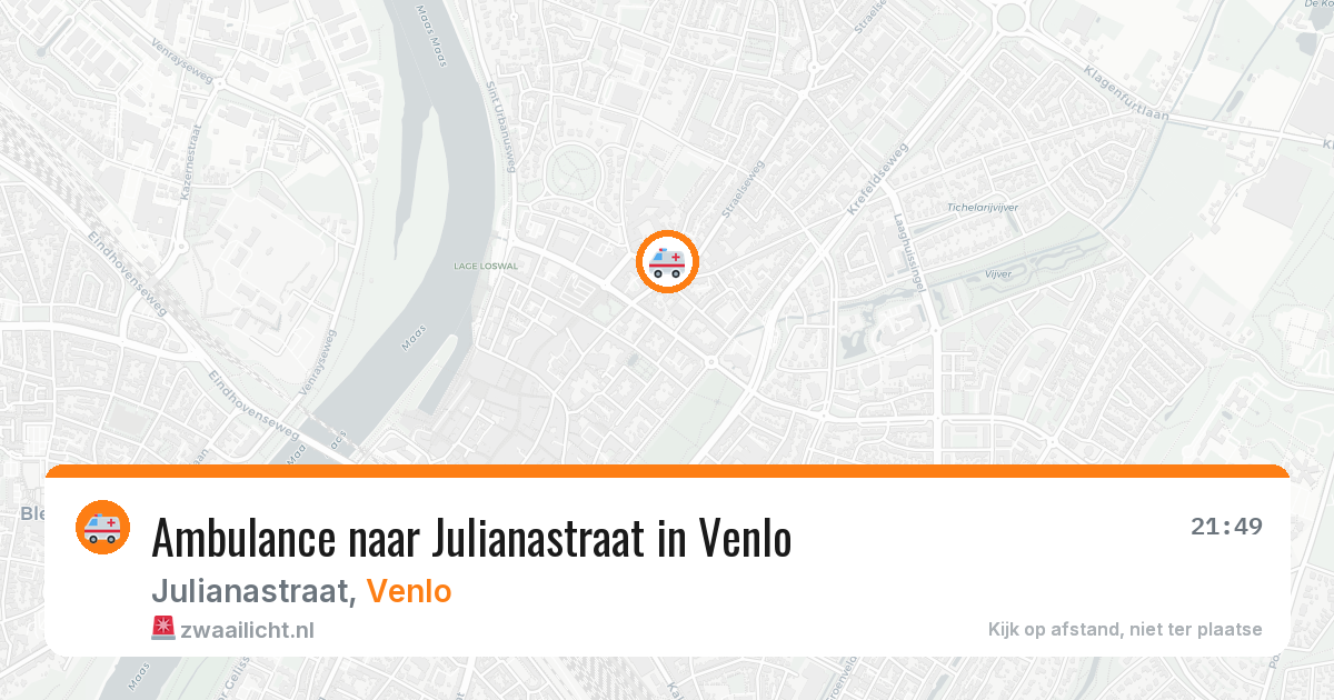 Ambulance naar Julianastraat in Venlo — 30 jun 2026