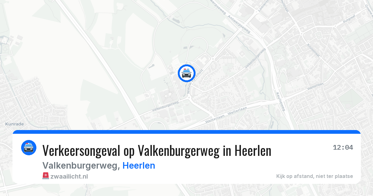 Verkeersongeval op Valkenburgerweg in Heerlen — 1 mei 2026