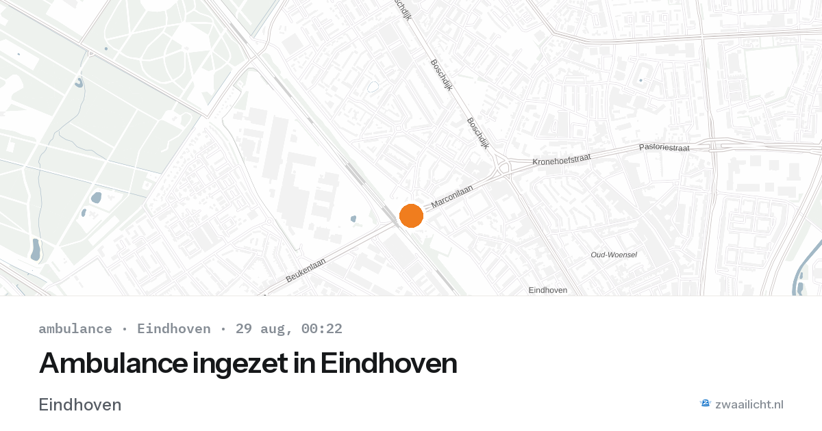 Ambulance ingezet in Eindhoven — 28 aug 2026