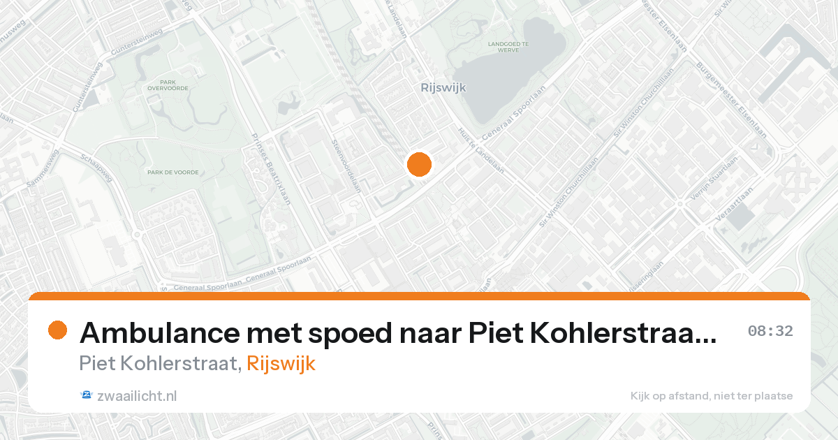 Ambulance met spoed naar Piet Kohlerstraat in Rijswijk — 16 aug 2026