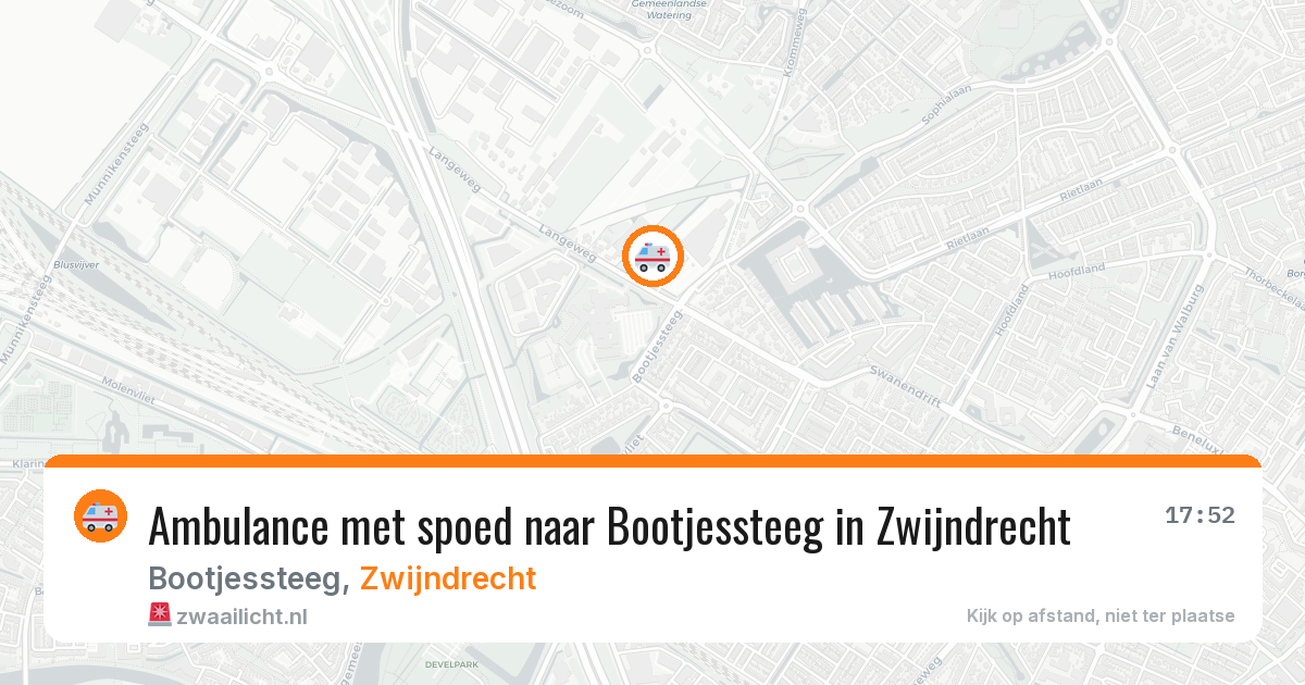 Ambulance met spoed naar Bootjessteeg in Zwijndrecht — 25 mrt 2026