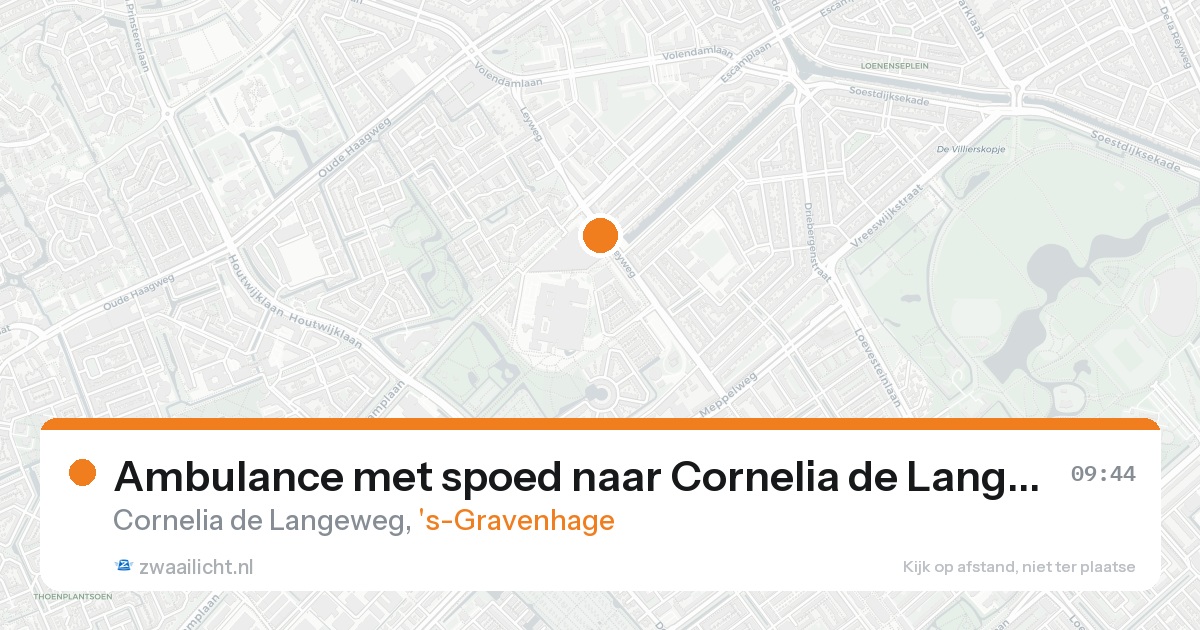 Ambulance met spoed naar Cornelia de Langeweg in 's-Gravenhage — 18 aug 2026