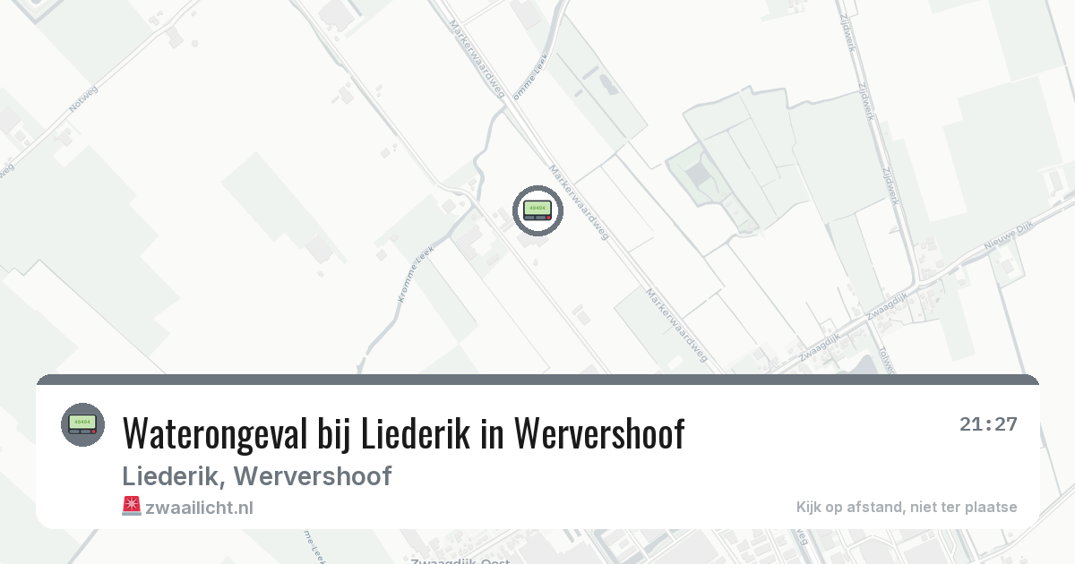 Waterongeval bij Liederik in Wervershoof — 7 feb 2026