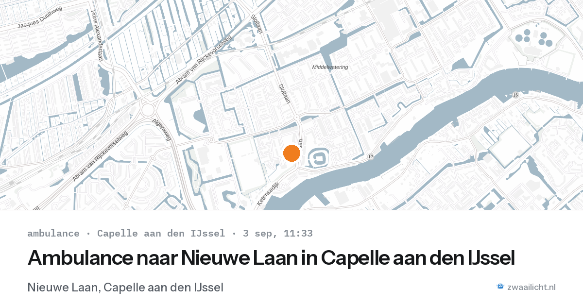 Ambulance naar Nieuwe Laan in Capelle aan den IJssel — 3 sep 2026