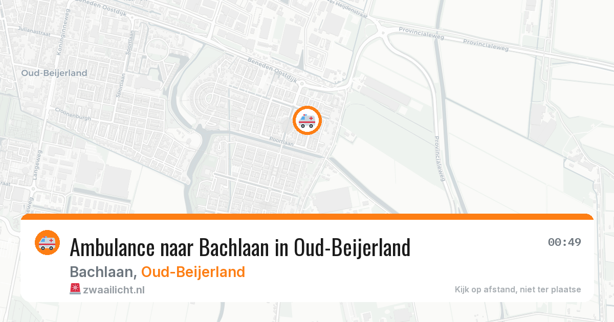Ambulance naar Bachlaan in Oud-Beijerland — 20 mei 2026