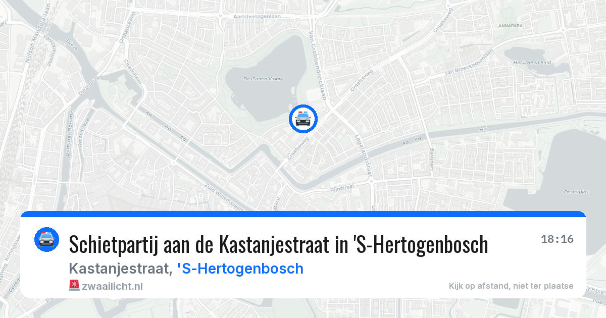 Schietpartij aan de Kastanjestraat in 'S-Hertogenbosch — 26 jul 2026