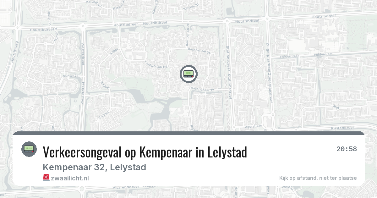 Verkeersongeval op Kempenaar in Lelystad — 27 feb 2026