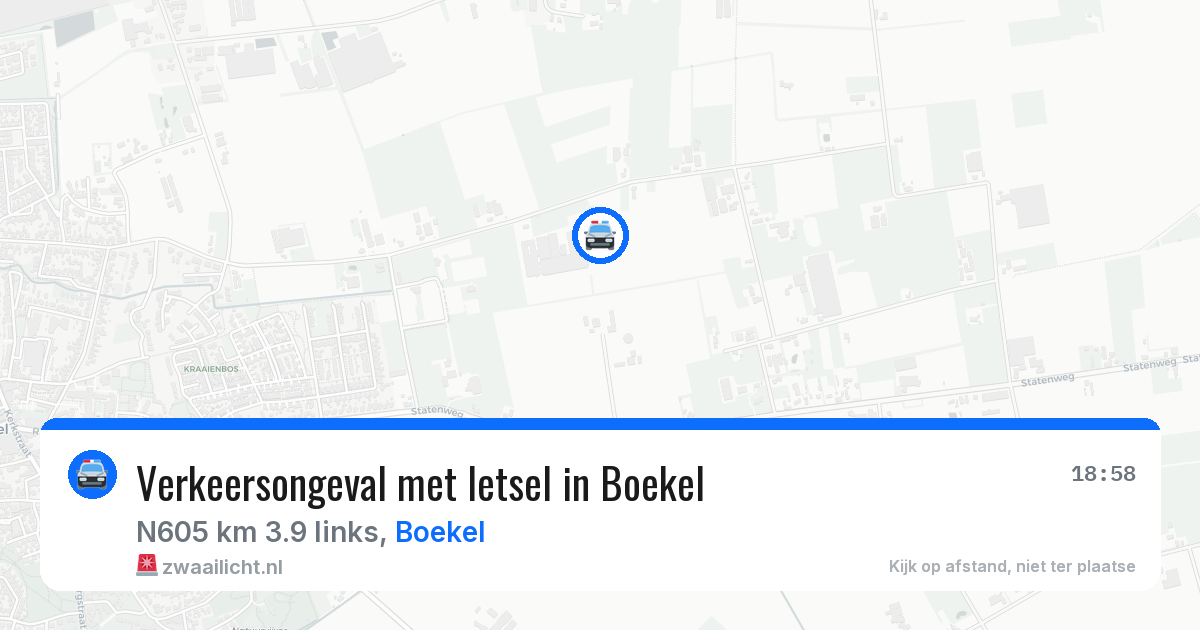 Verkeersongeval met letsel in Boekel — 28 apr 2026