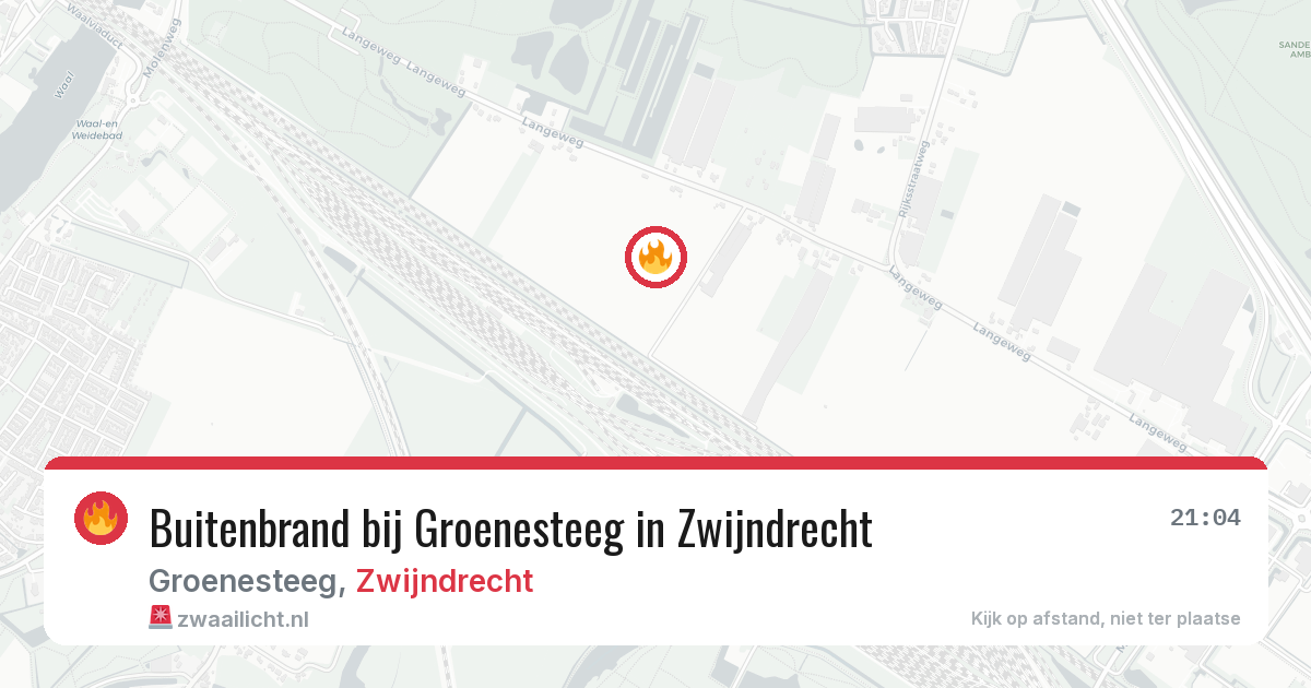Buitenbrand bij Groenesteeg in Zwijndrecht — 10 jul 2026