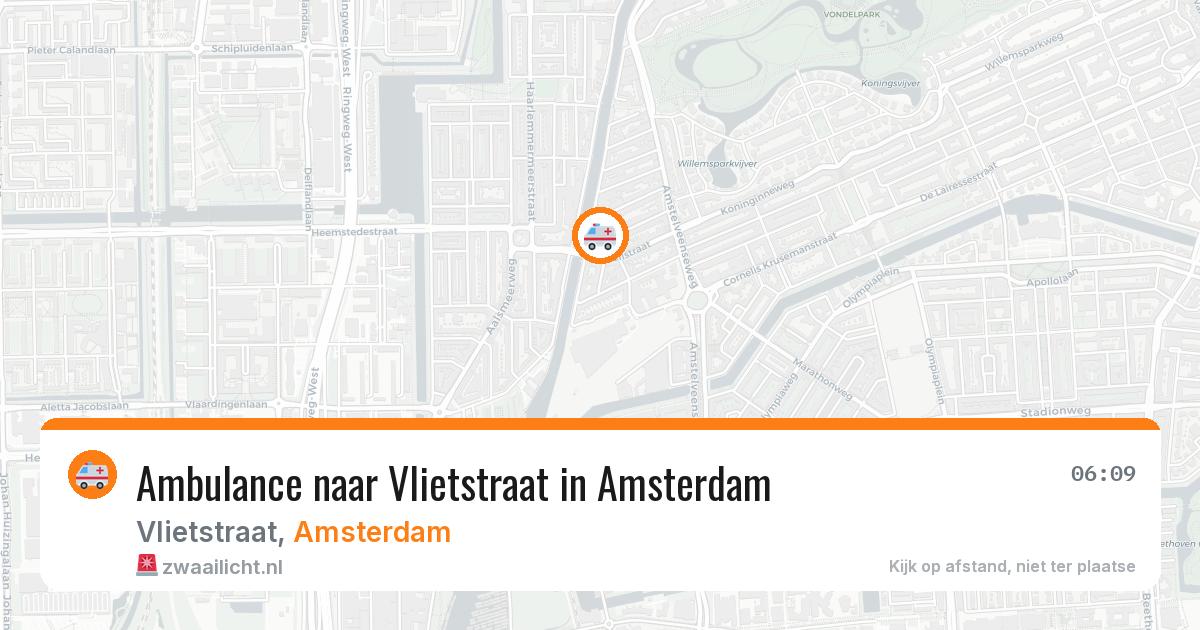 Ambulance naar Vlietstraat in Amsterdam — 4 aug 2026