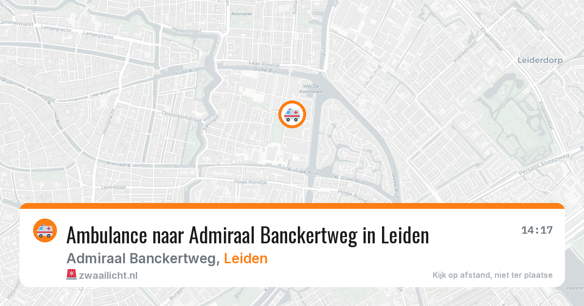Ambulance naar Admiraal Banckertweg in Leiden — 17 jun 2026