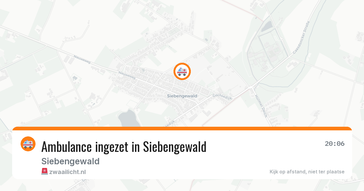 Ambulance ingezet in Siebengewald — 11 mei 2026