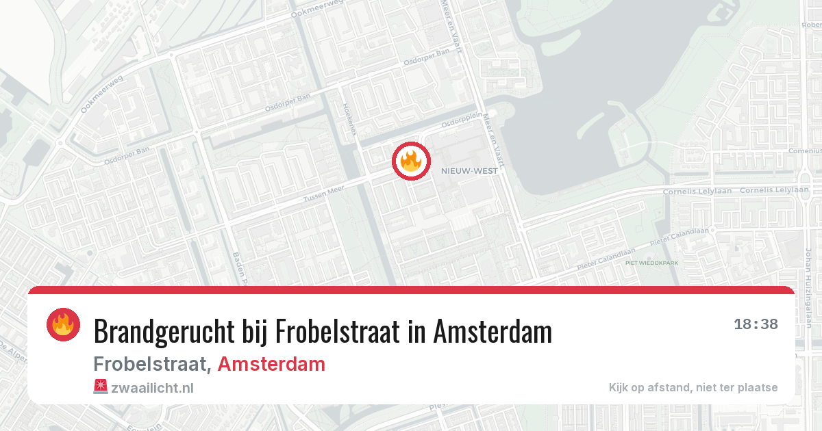 Brandgerucht bij Frobelstraat in Amsterdam — 23 mei 2026