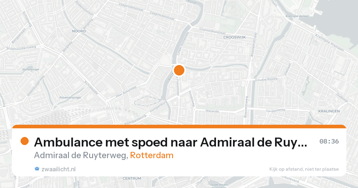 Ambulance met spoed naar Admiraal de Ruyterweg in Rotterdam — 22 aug 2026
