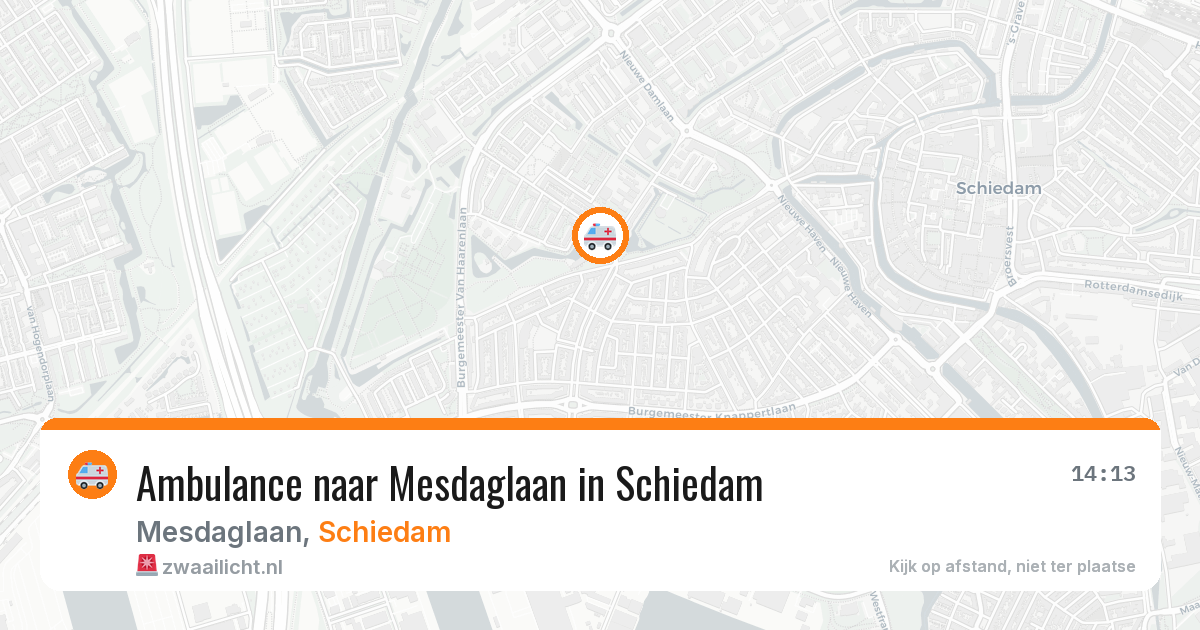 Ambulance naar Mesdaglaan in Schiedam — 28 jul 2026