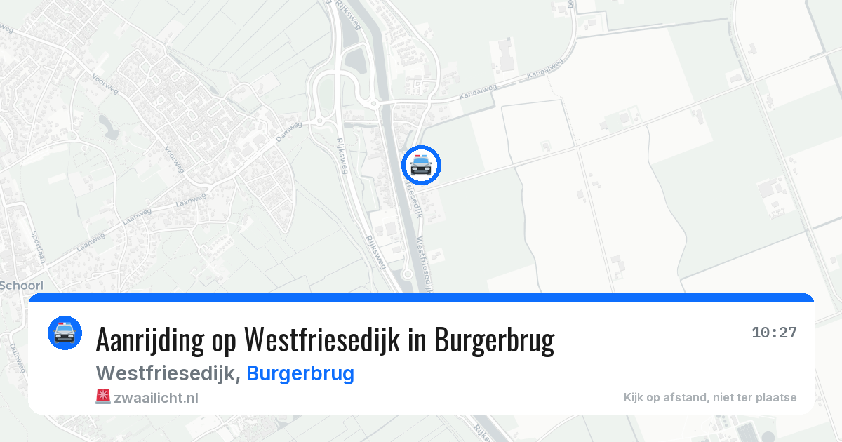 Aanrijding op Westfriesedijk in Burgerbrug — 21 jun 2026
