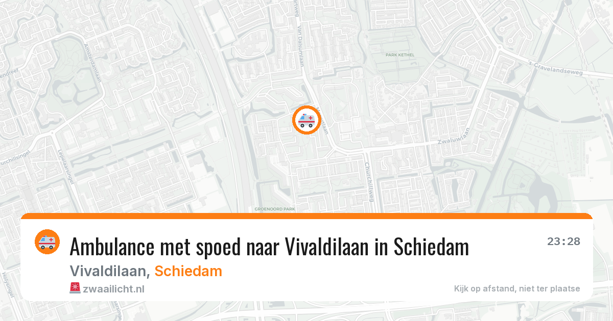Ambulance met spoed naar Vivaldilaan in Schiedam — 6 jun 2026