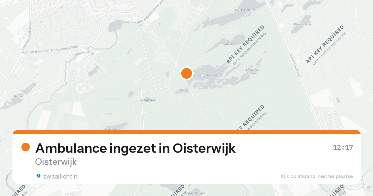 Ambulance ingezet in Oisterwijk — 26 aug 2026