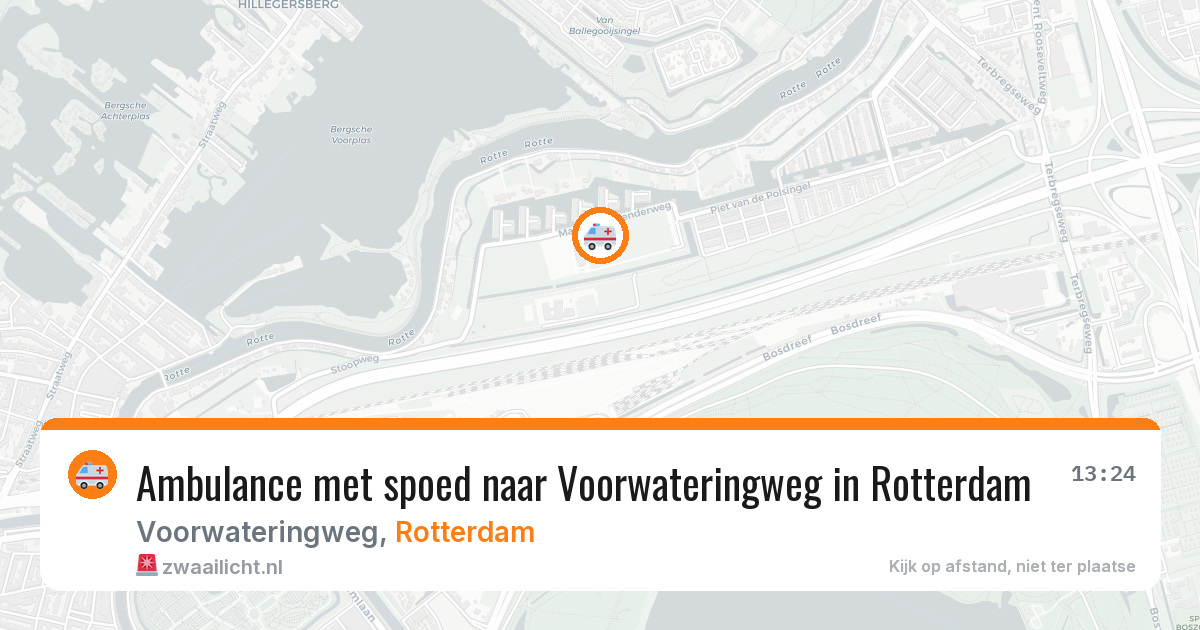 Ambulance met spoed naar Voorwateringweg in Rotterdam — 7 jul 2026