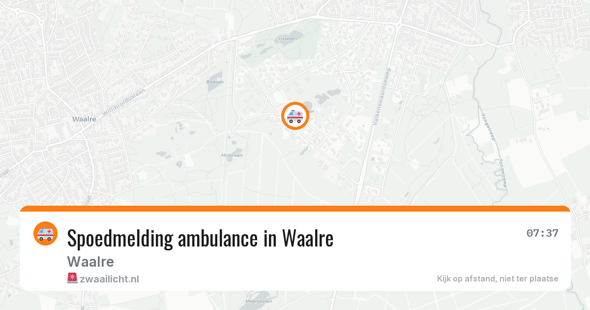 Spoedmelding ambulance in Waalre — 1 mei 2026
