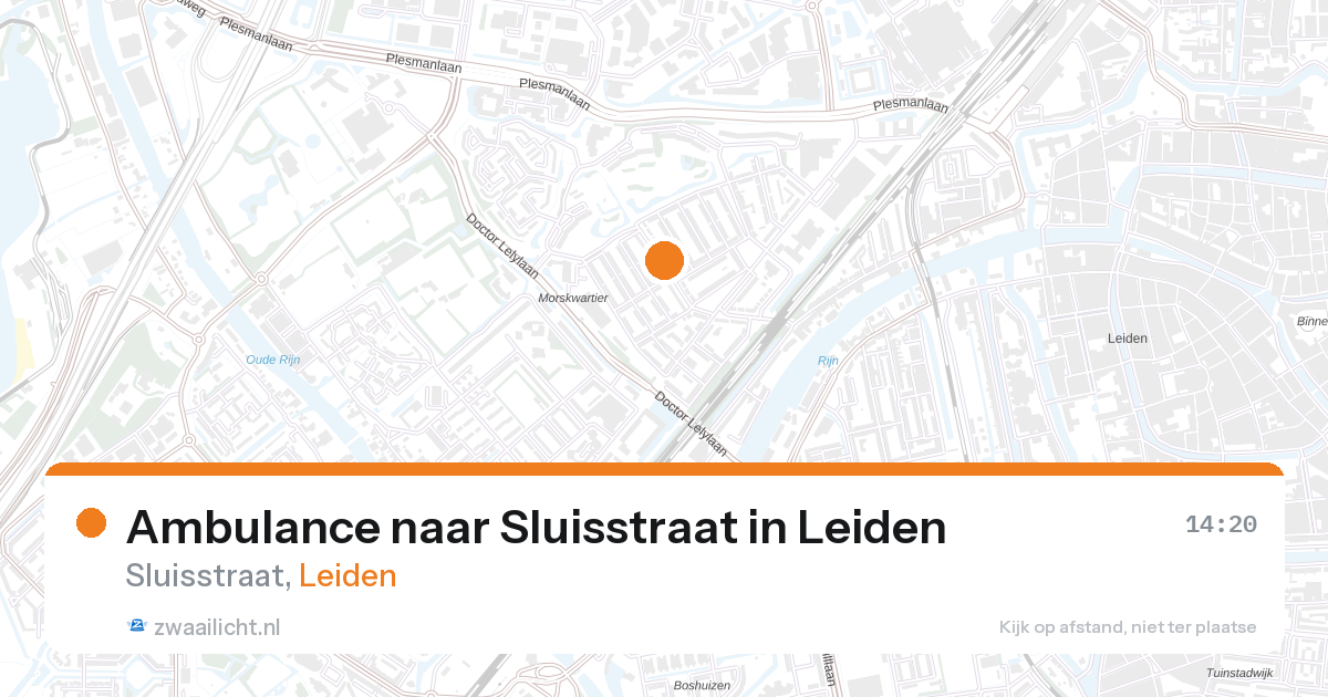 Ambulance naar Sluisstraat in Leiden — 27 aug 2026