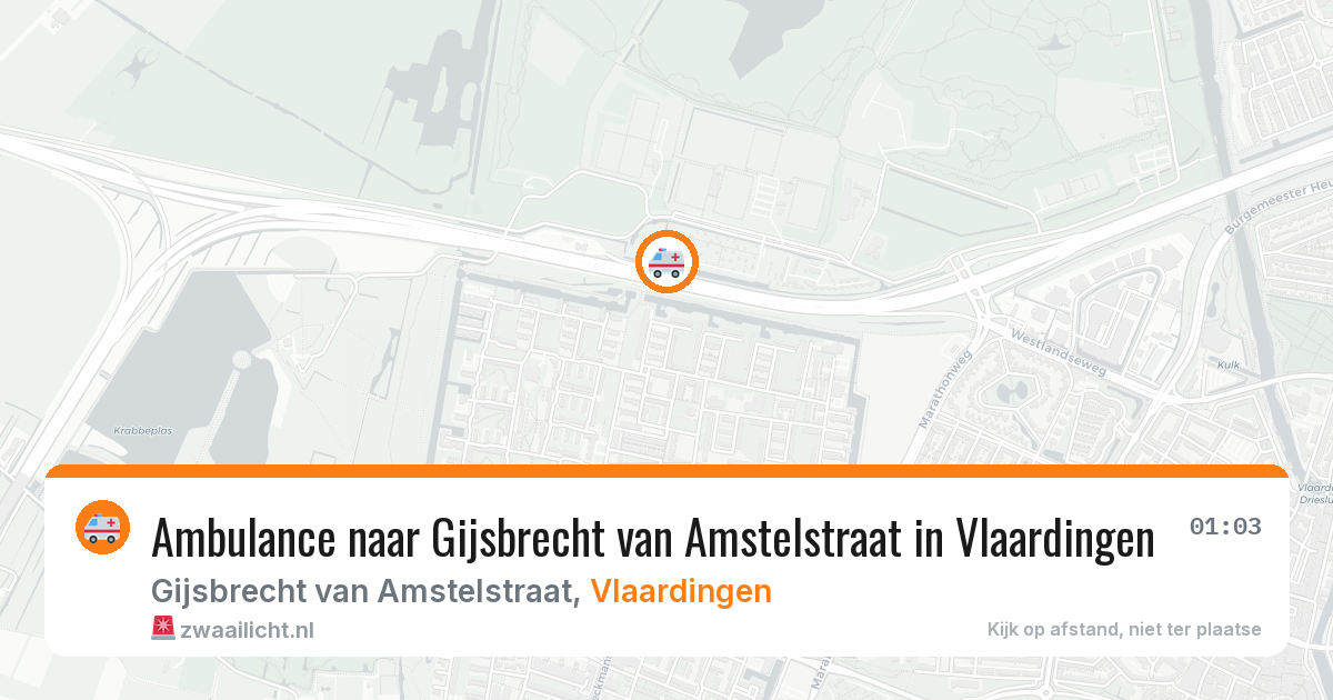 Ambulance naar Gijsbrecht van Amstelstraat in Vlaardingen — 19 jun 2026
