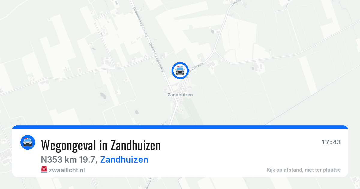 Wegongeval in Zandhuizen — 11 jul 2026