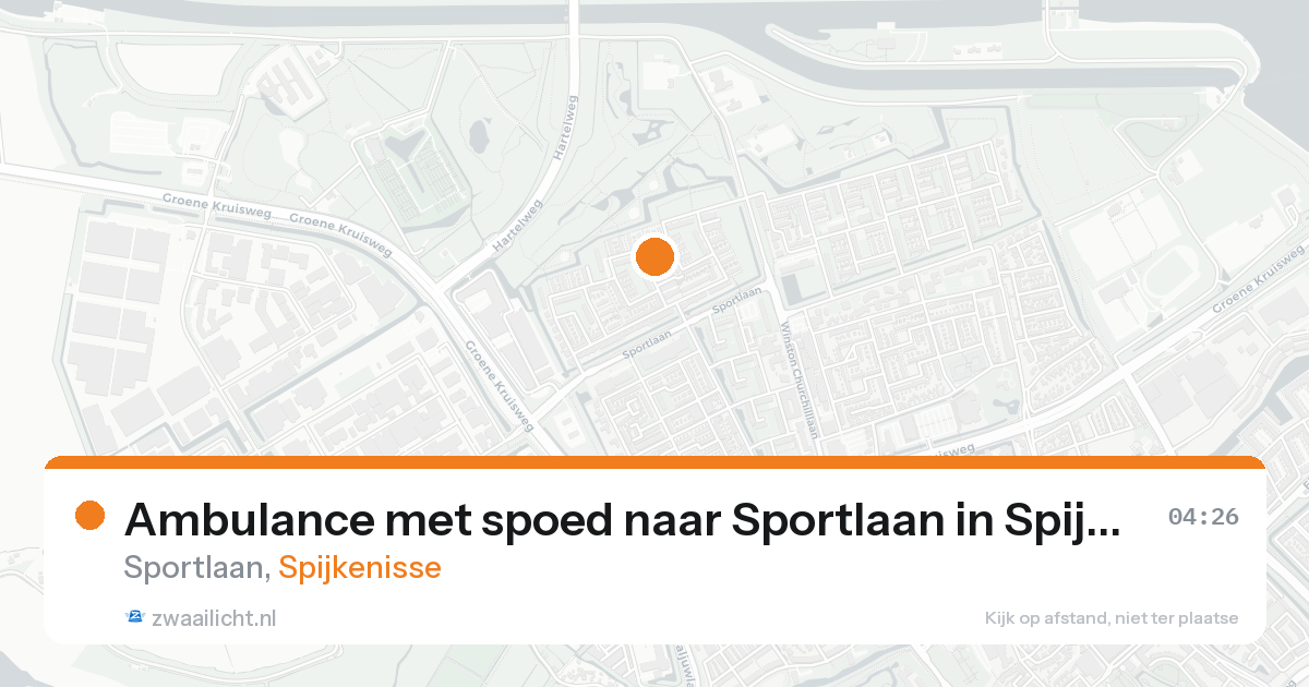 Ambulance met spoed naar Sportlaan in Spijkenisse — 16 aug 2026