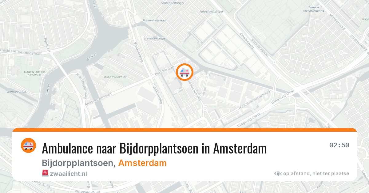 Ambulance naar Bijdorpplantsoen in Amsterdam — 14 aug 2026