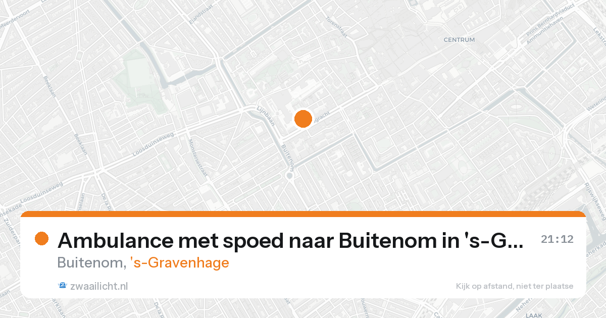 Ambulance met spoed naar Buitenom in 's-Gravenhage — 20 aug 2026