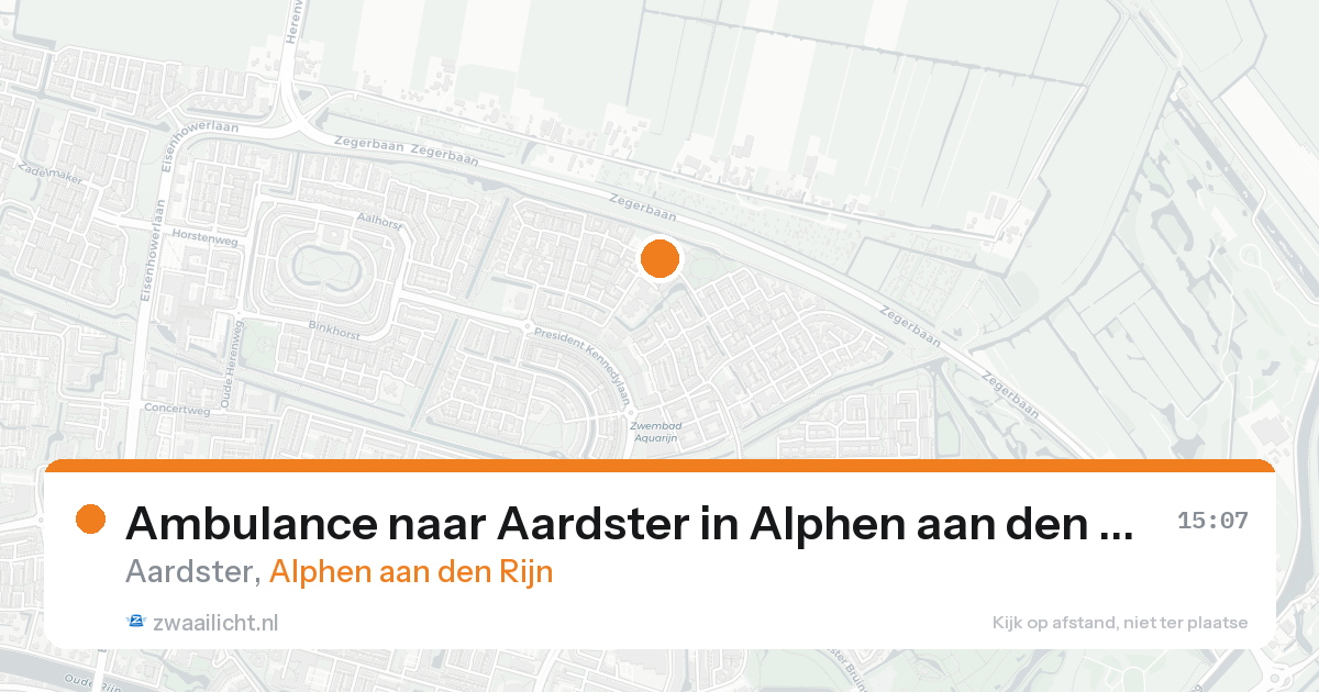 Ambulance naar Aardster in Alphen aan den Rijn — 24 aug 2026