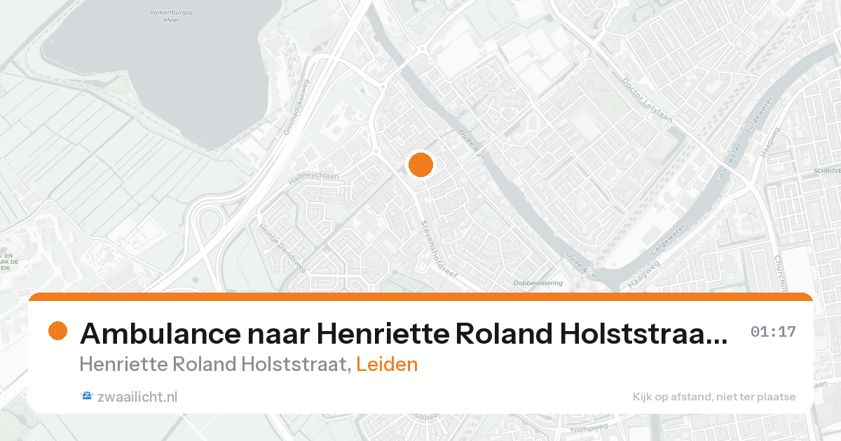 Ambulance naar Henriette Roland Holststraat in Leiden — 24 aug 2026