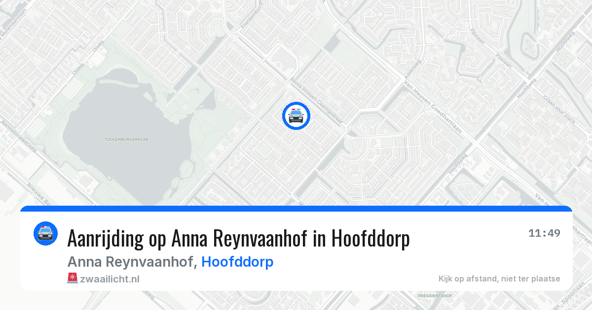 Aanrijding op Anna Reynvaanhof in Hoofddorp — 17 jun 2026