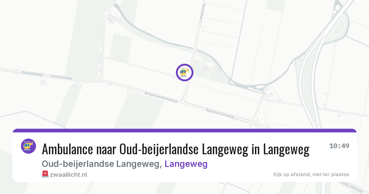 Ambulance naar Oud-beijerlandse Langeweg in Langeweg — 6 jun 2026
