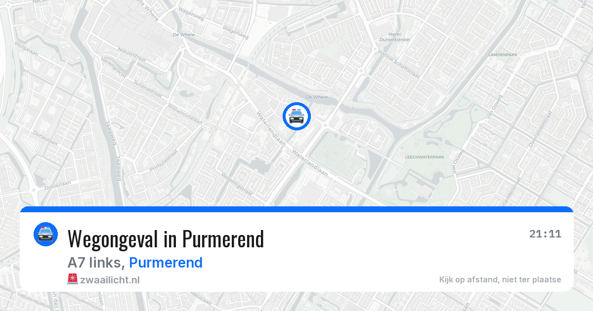 Wegongeval in Purmerend — 26 mei 2026