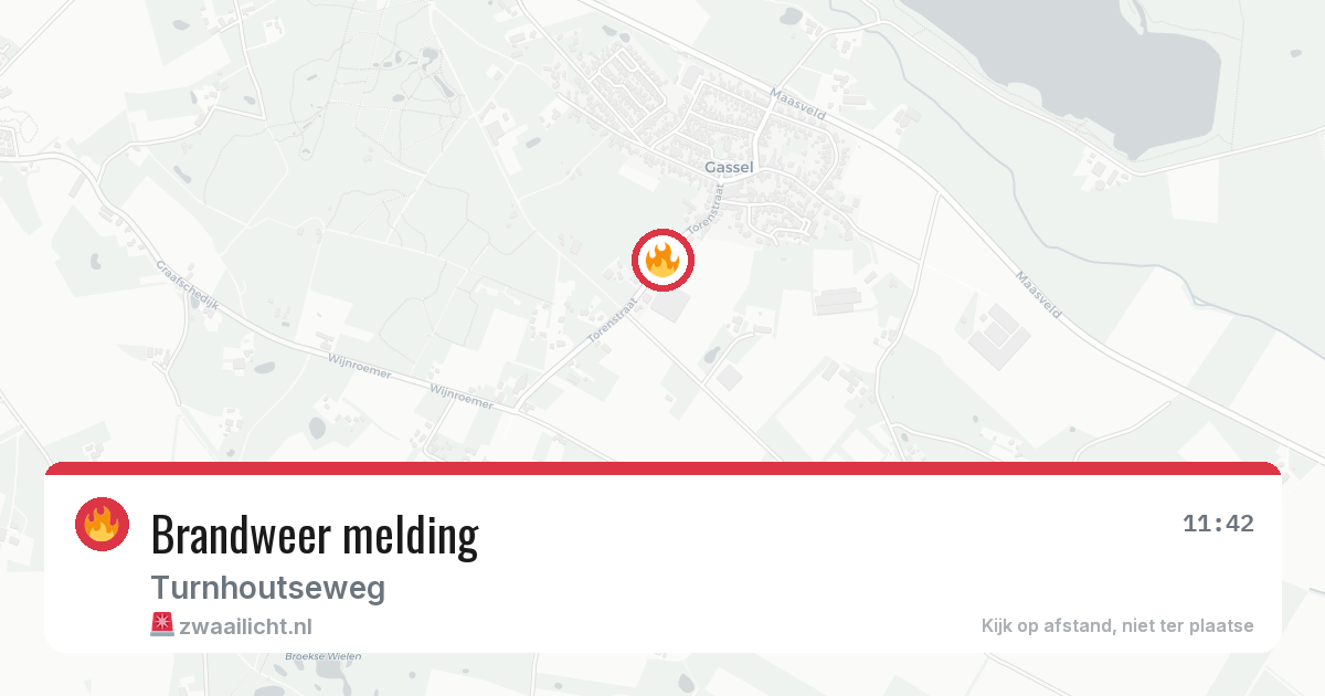 Brandweer melding — 30 jul 2026
