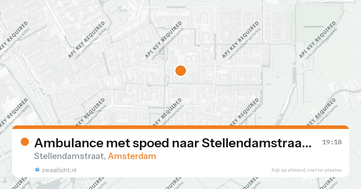 Ambulance met spoed naar Stellendamstraat in Amsterdam — 26 aug 2026