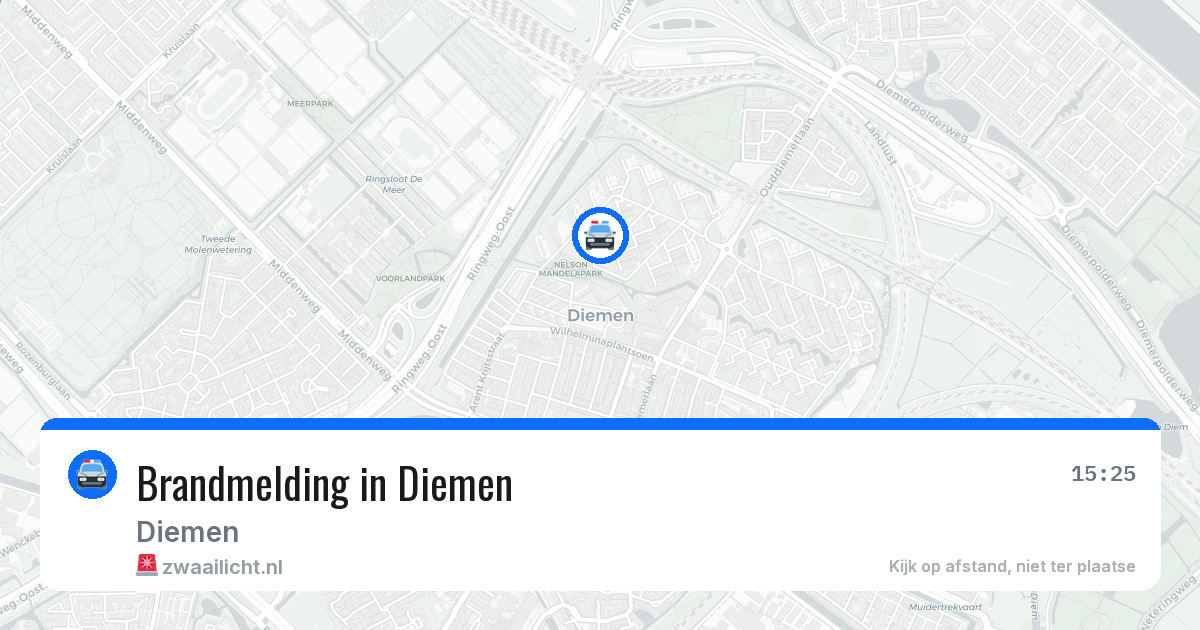 Brandmelding in Diemen — 23 mei 2026