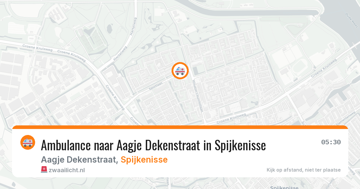 Ambulance naar Aagje Dekenstraat in Spijkenisse — 5 aug 2026