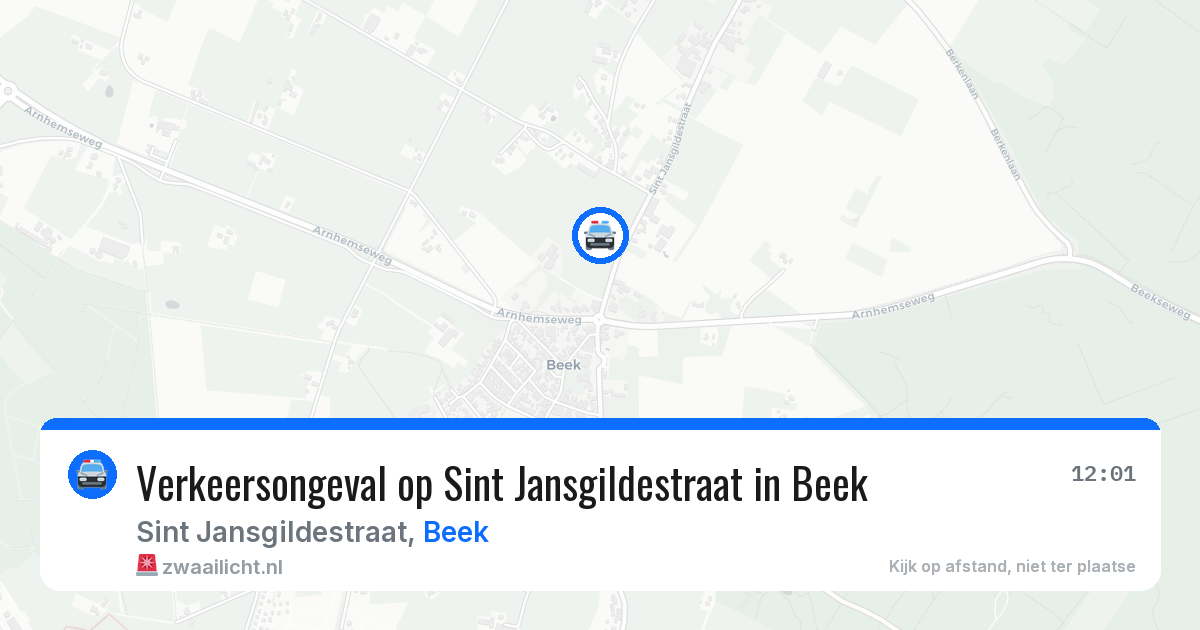Verkeersongeval op Sint Jansgildestraat in Beek — 27 apr 2026