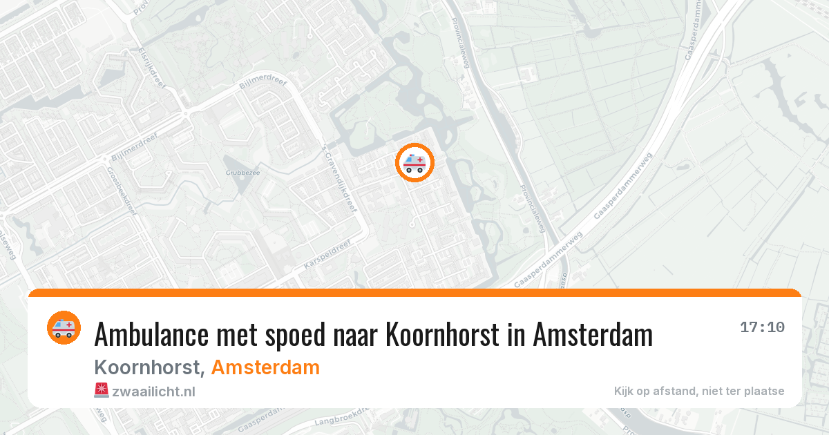 Ambulance met spoed naar Koornhorst in Amsterdam — 17 mrt 2026