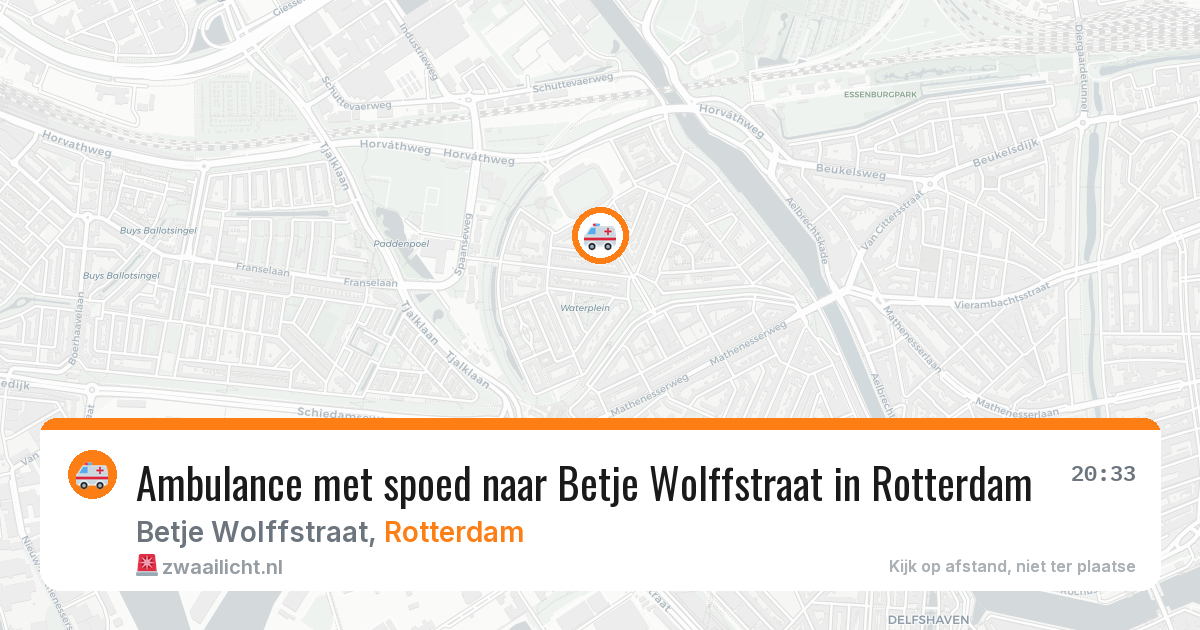 Ambulance met spoed naar Betje Wolffstraat in Rotterdam — 28 mei 2026