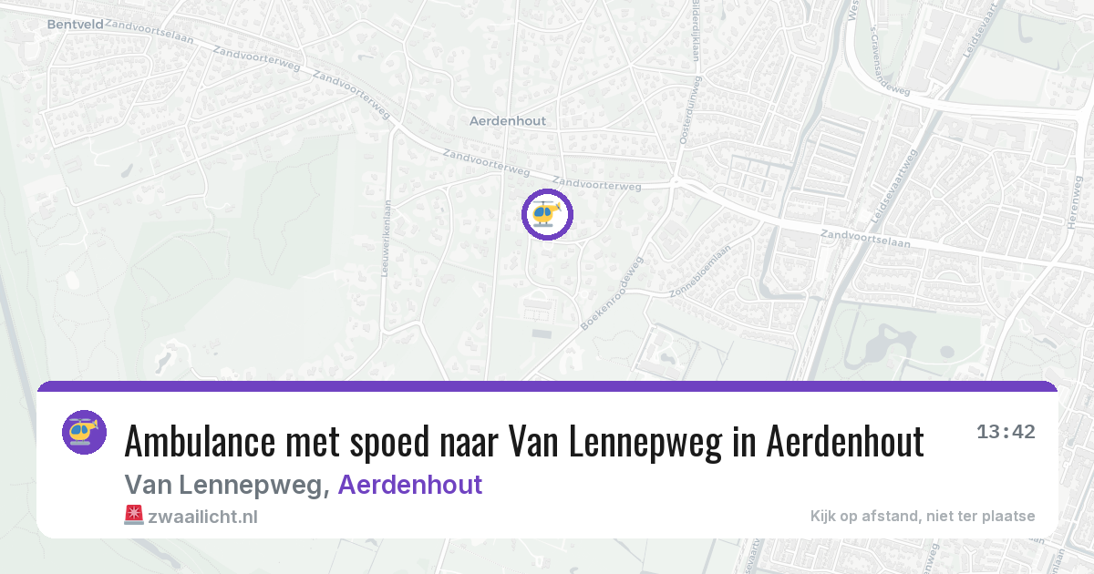 Ambulance met spoed naar Van Lennepweg in Aerdenhout — 20 jun 2026