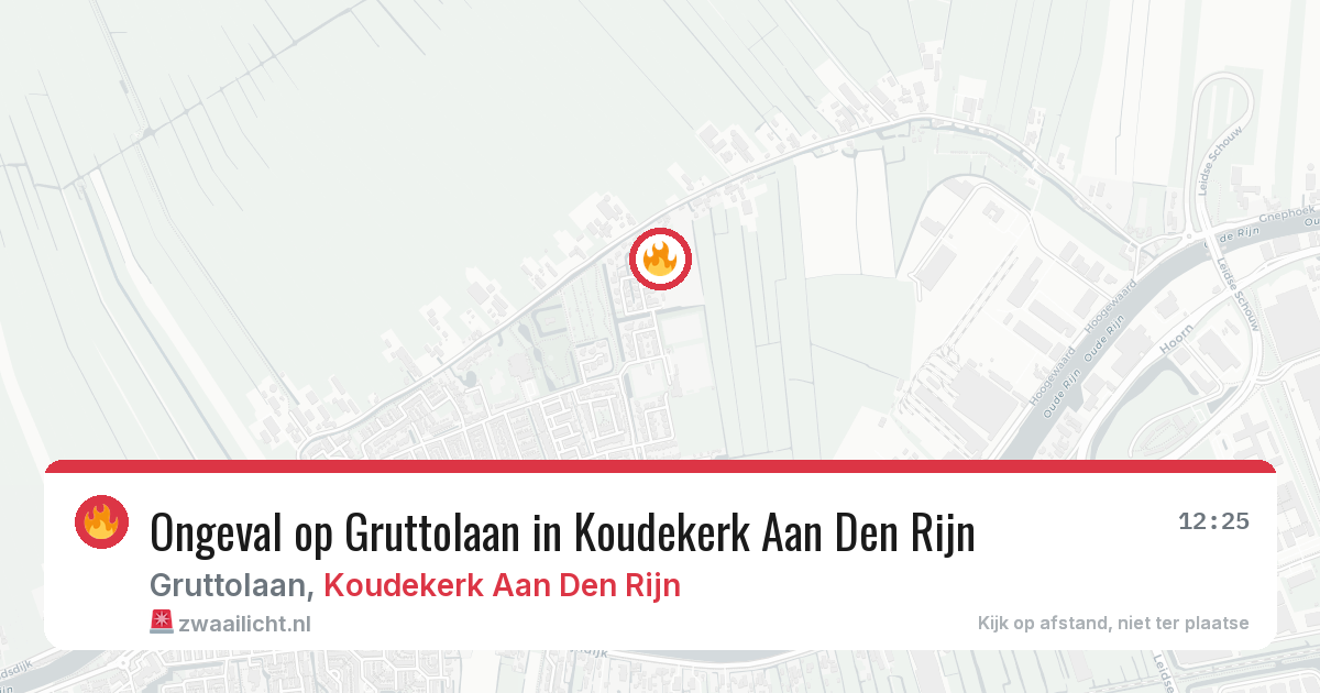 Ongeval op Gruttolaan in Koudekerk Aan Den Rijn — 3 aug 2026