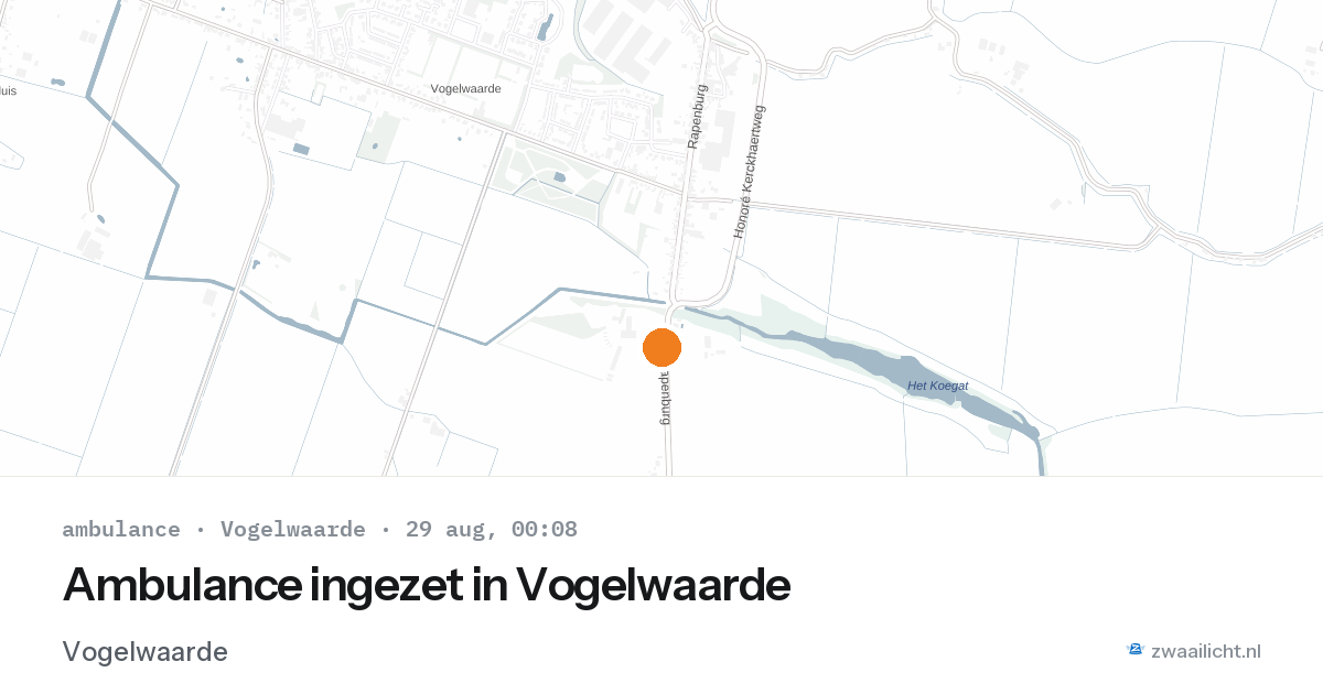 Ambulance ingezet in Vogelwaarde — 28 aug 2026