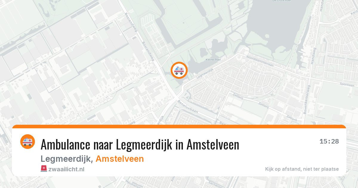 Ambulance naar Legmeerdijk in Amstelveen — 14 mei 2026